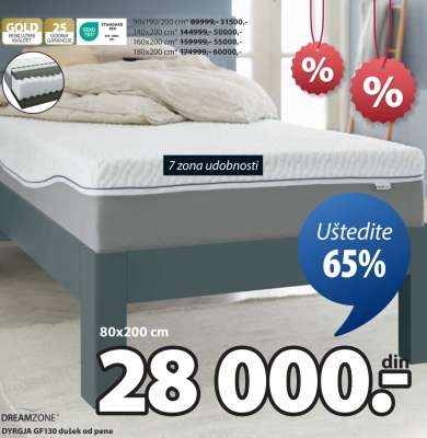 DREAMZONE DRYGJA GF130 dušek od pene