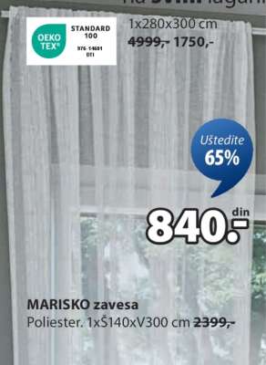 MARISKO ZAVESA