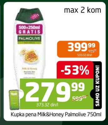 Kupka pena Milk&Honey Palmolive 750ml