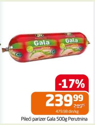 Pileći parizer Gala 500g Perutnina