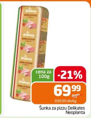 Šunka za pizzu Delikates Neoplanta
