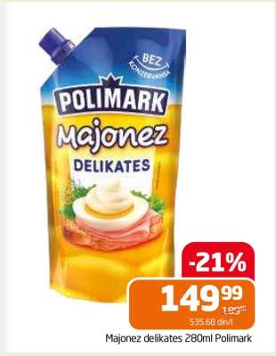 Majonez delikates 280ml Polimark