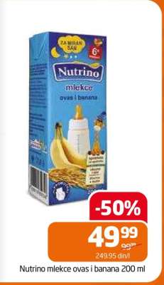 Nutrino mlekce ovas i banana 200 ml