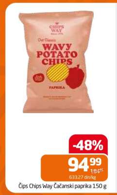 Čips Chips Way Čačanski paprika 150 g