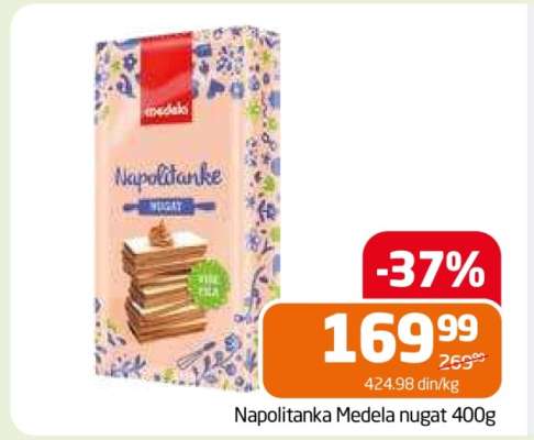 Napolitanka Medela nugat 400g