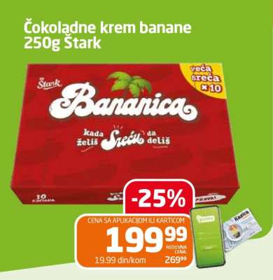 Čokoladne krem banane 250g Štark