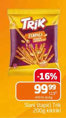 Slani štapići Trik 200g kikiriki