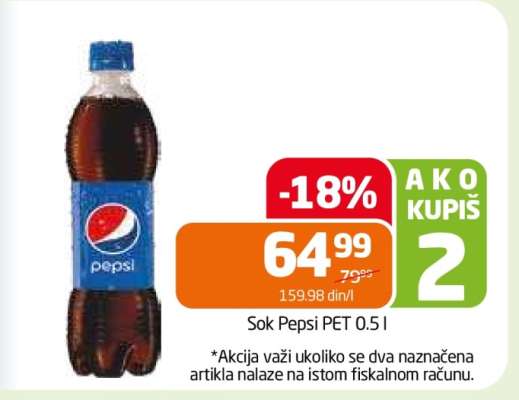 Sok Pepsi PET 0.5 l
