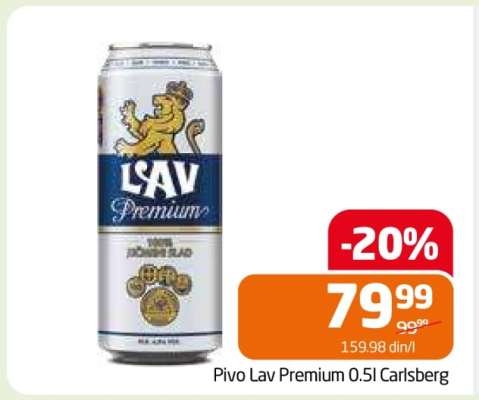 Pivo Lav Premium 0,5l Carlsberg