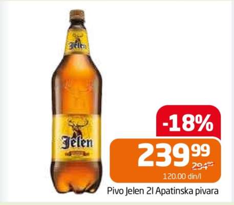 Pivo Jelen 2l Apatinska pivara