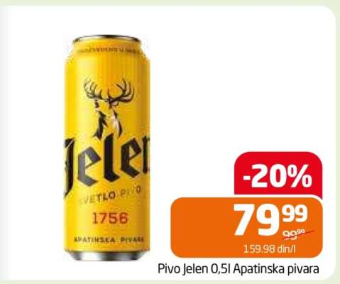 Pivo Jelen 0,5l Apatinska pivara