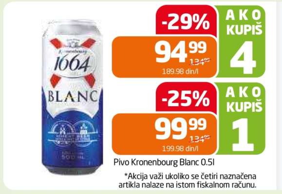 Pivo Kronenbourg Blanc 0.5l