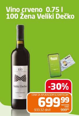Vino crveno 0.75 l 100 Žena Veliki Dečko