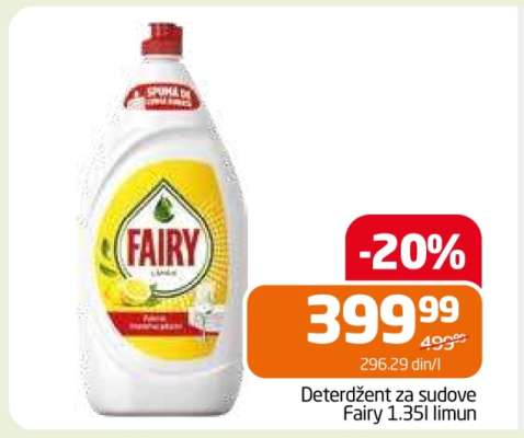 Deterdžent za sudove Fairy 1.35l limun