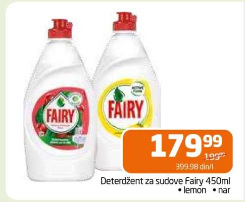 Deterdžent za sudove Fairy, 450ml