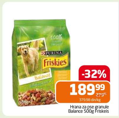 Hrana za pse granule Balance 500g Friskeis