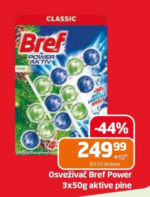 Osveživač Bref Power 3x50g aktive pine