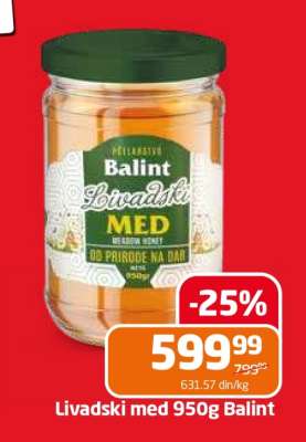 Livadski med 950g Balint