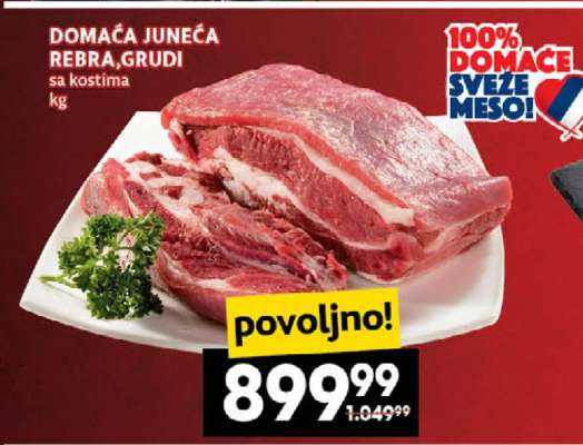 DOMAĆA JUNEĆA REBRA, GRUDI