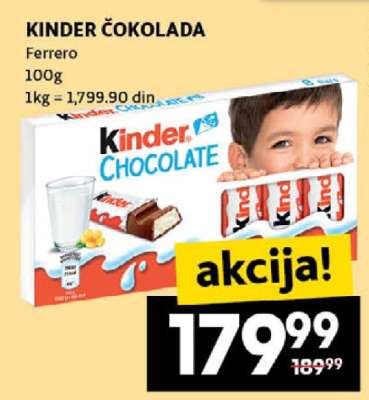 Kinder Čokolada