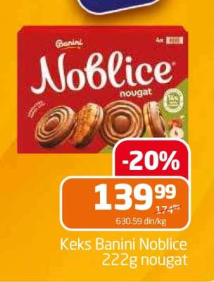 Keks Banini Noblice 222g nougat