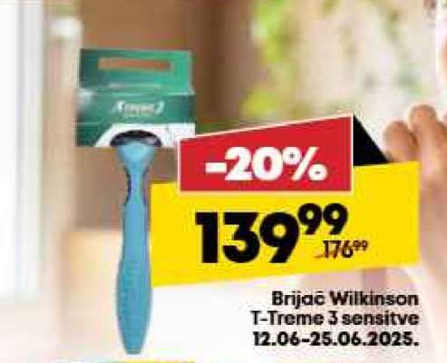 Brijač Wilkinson T-Treme 3 sensitive