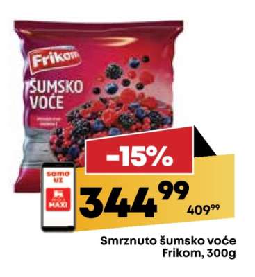 Smrznuto šumsko voće Frikom, 300g
