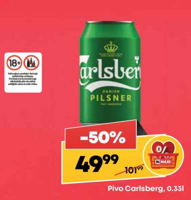 Pivo Carlsberg 0.33l