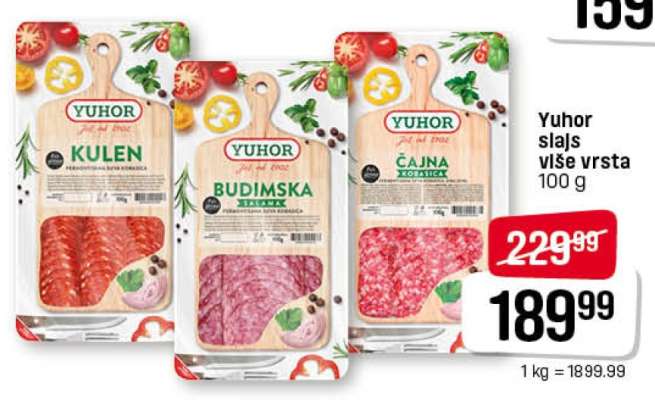 Yuhor slajs više vrsta