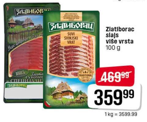 Zlatiborac slajs više vrsta