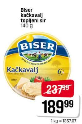 Biser Kačkavalj topljeni sir