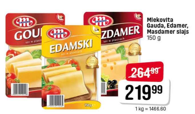 Mlekovita Gauda, Edamer, Masdamer