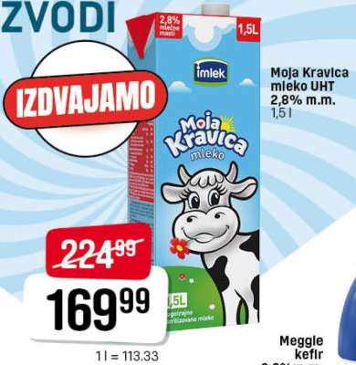 Moja Kravica mleko UHT 2,8 % m.m.
