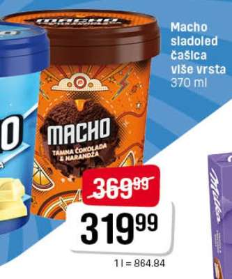 Macho sladoled čašica više vrsta