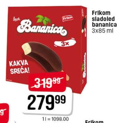 Frikom sladoled bananica 3x85 ml