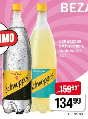 Schweppes bitter lemon tonic water