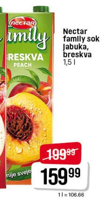 Nectar family sok Jabuka , breskva