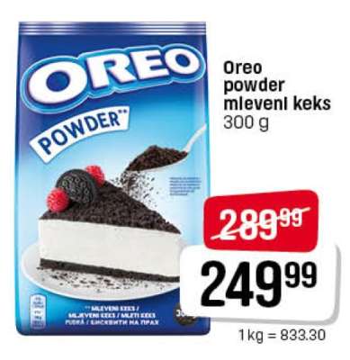 Oreo powder mleveni keks