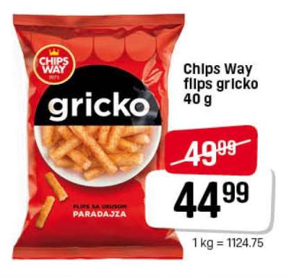 Chips Way flips gricko 40 g