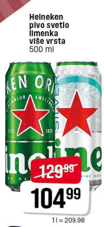 Heineken pivo svetlo