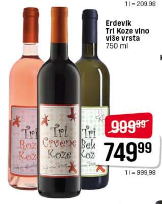 Erdevik Tri koze vino