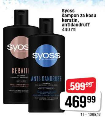 Syoss šampon za kosu keratin, antidandruff