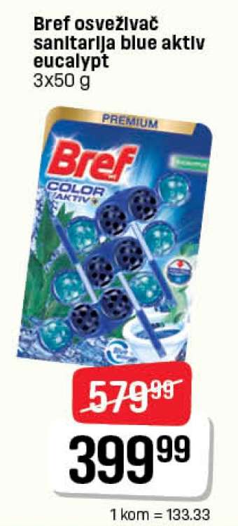 Bref osvěžovač sanitarlija blue aktiv eucalypt