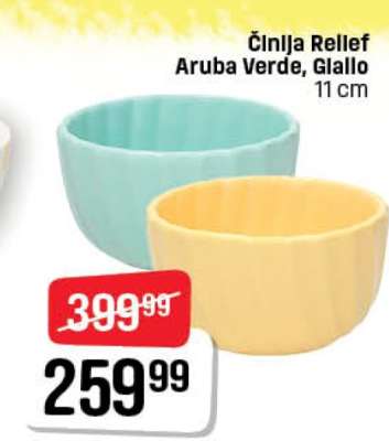 Činija Relief Aruba Verde, Giallo