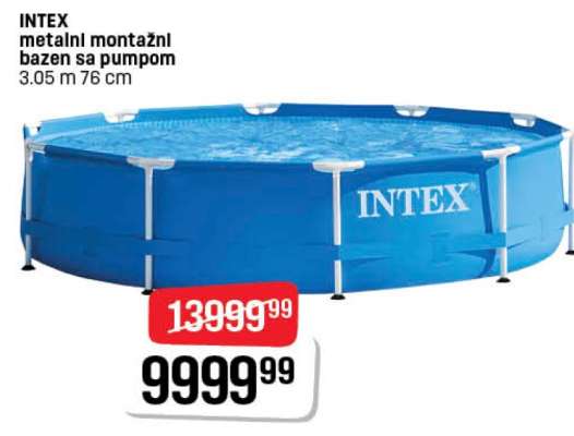 INTEX metalni montažni bazen sa pumpom