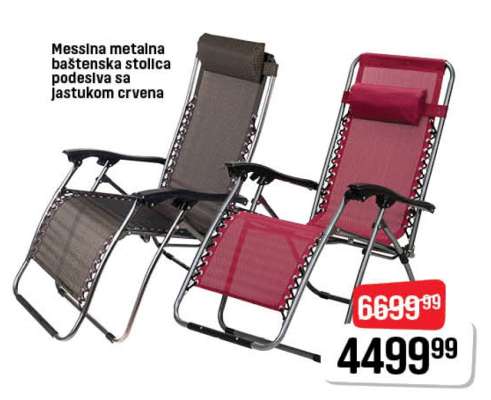 Messina metalna baštenska stolica