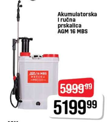 Akumulatorska i ručna prskalica AGM 16 MBS
