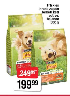 Friskies hrana za pse briketi ketl active, balance 500 g