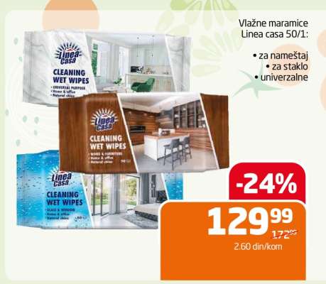 Vlažne maramice Linea casa 50/1
