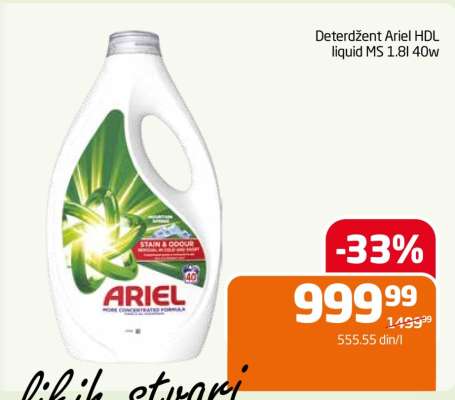 Deterdžent Ariel HDL liquid MS 1.8l 40w
